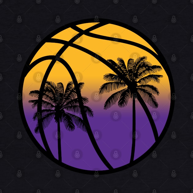 LA Palm Tree Basketball - Black by KFig21